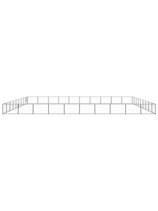 Psí kotec černý 90 m² ocel