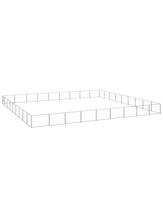 Psí kotec stříbrný 81 m² ocel