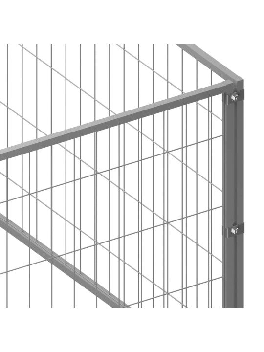 Psí kotec stříbrný 81 m² ocel