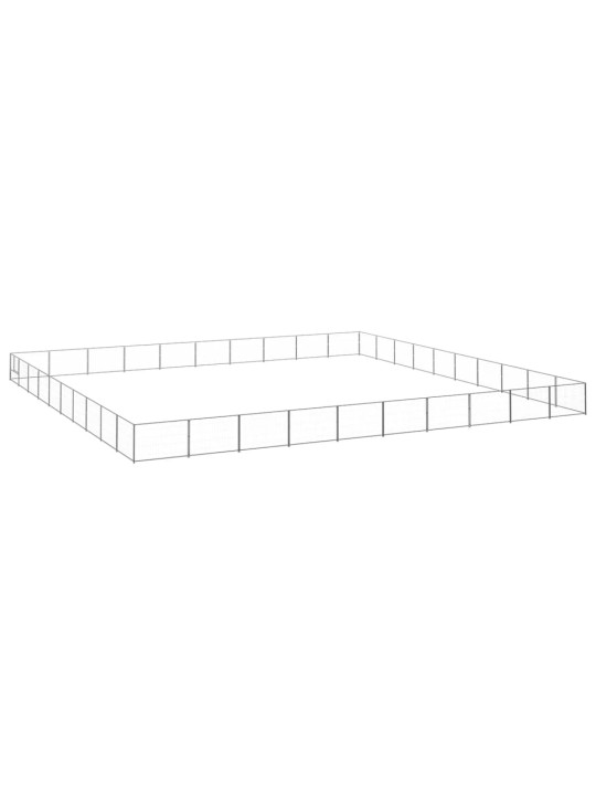 Psí kotec stříbrný 100 m² ocel