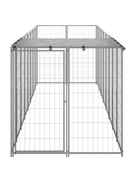 Psí kotec stříbrný 4,84 m² ocel