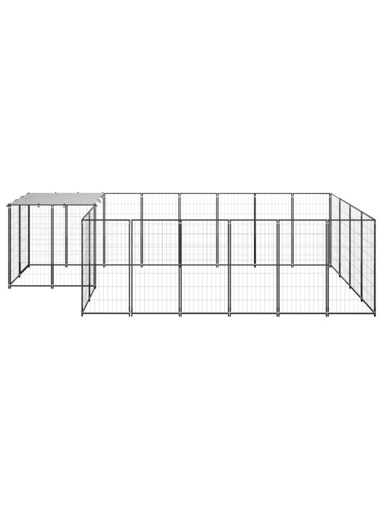Psí kotec černý 8,47 m² ocel