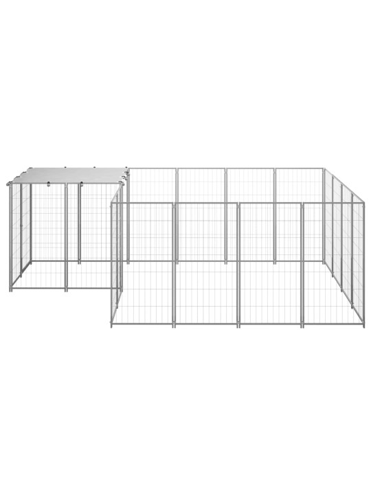 Psí kotec stříbrný 6,05 m² ocel