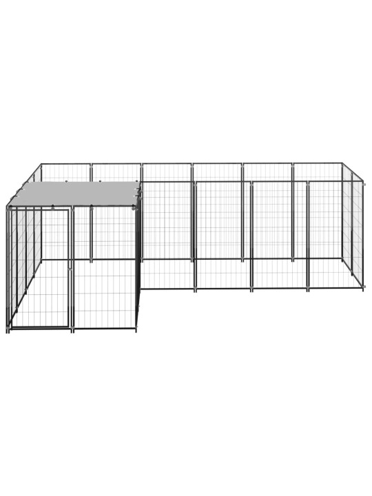 Psí kotec černý 4,84 m² ocel