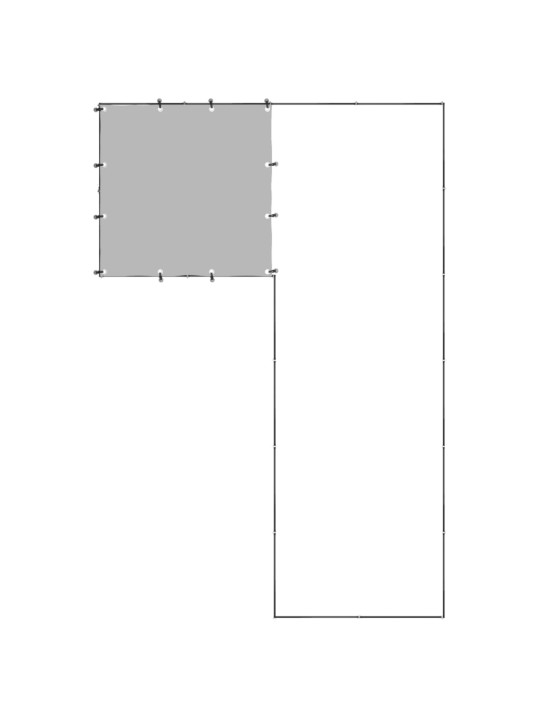 Psí kotec černý 4,84 m² ocel
