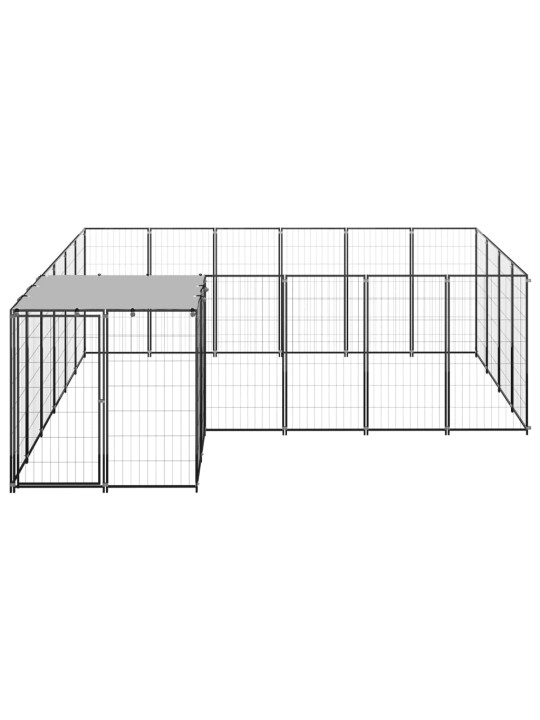 Psí kotec černý 8,47 m² ocel