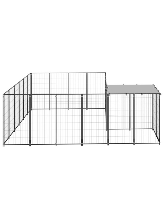 Psí kotec černý 8,47 m² ocel