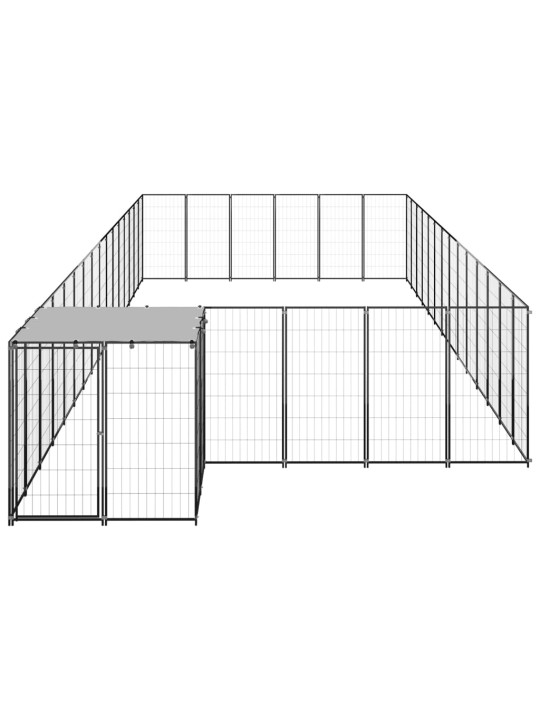 Psí kotec černý 26,62 m² ocel