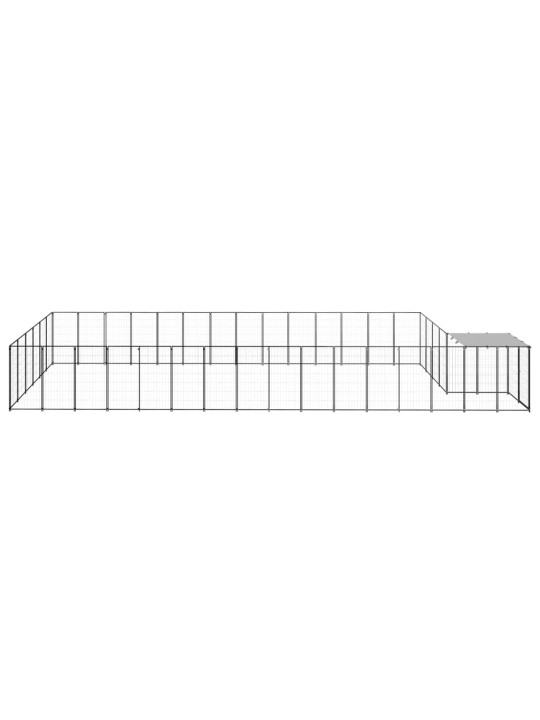 Psí kotec černý 26,62 m² ocel