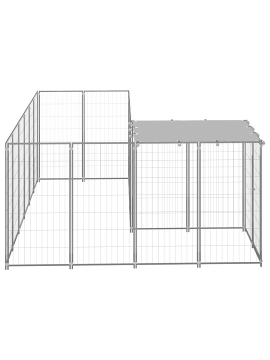 Psí kotec stříbrný 4,84 m² ocel