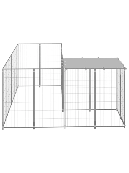 Psí kotec stříbrný 4,84 m² ocel