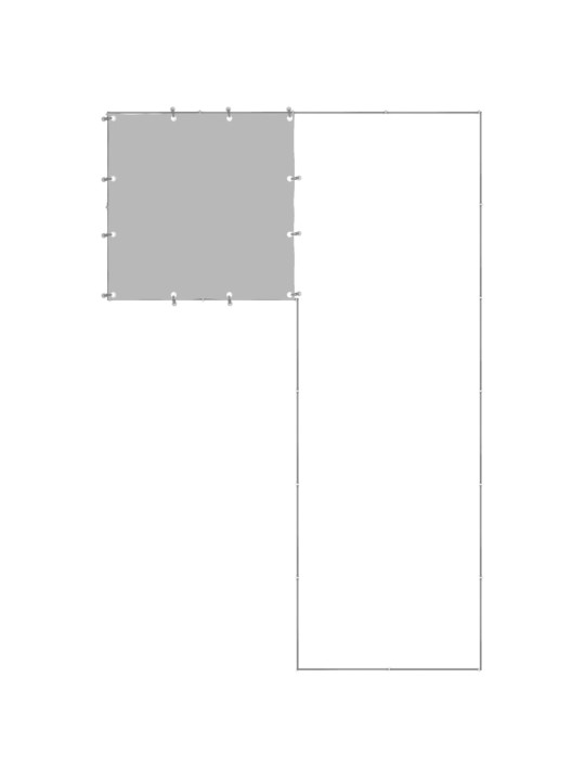 Psí kotec stříbrný 4,84 m² ocel