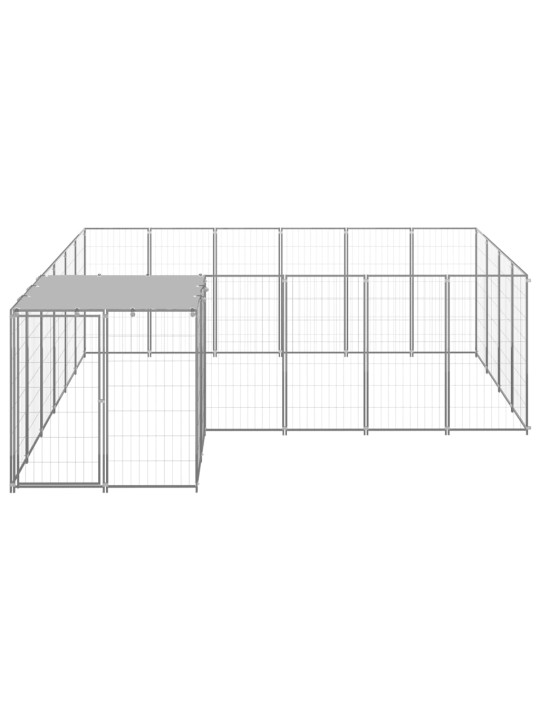 Psí kotec stříbrný 8,47 m² ocel