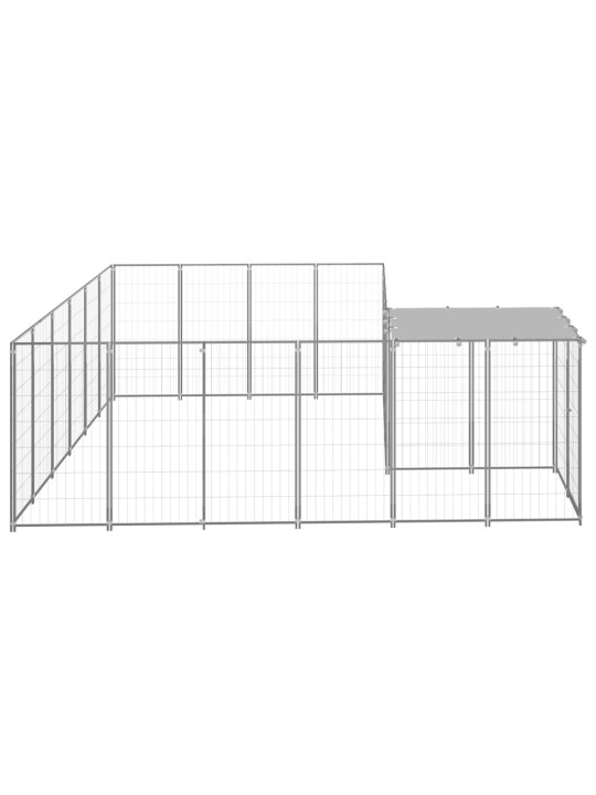 Psí kotec stříbrný 8,47 m² ocel