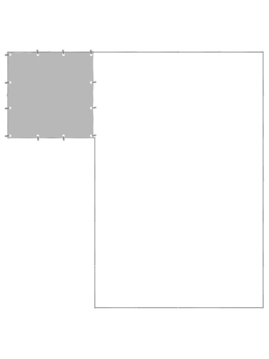 Psí kotec stříbrný 8,47 m² ocel