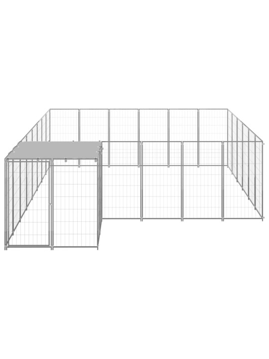 Psí kotec stříbrný 12,1 m² ocel