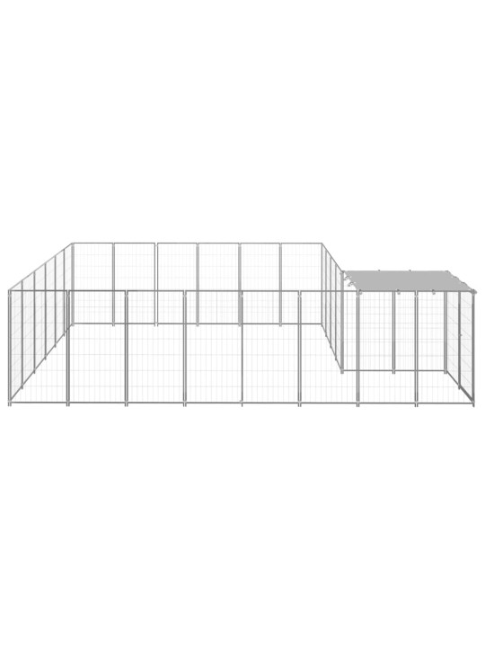 Psí kotec stříbrný 12,1 m² ocel