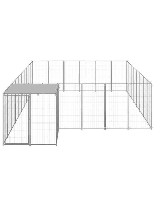 Psí kotec stříbrný 15,73 m² ocel