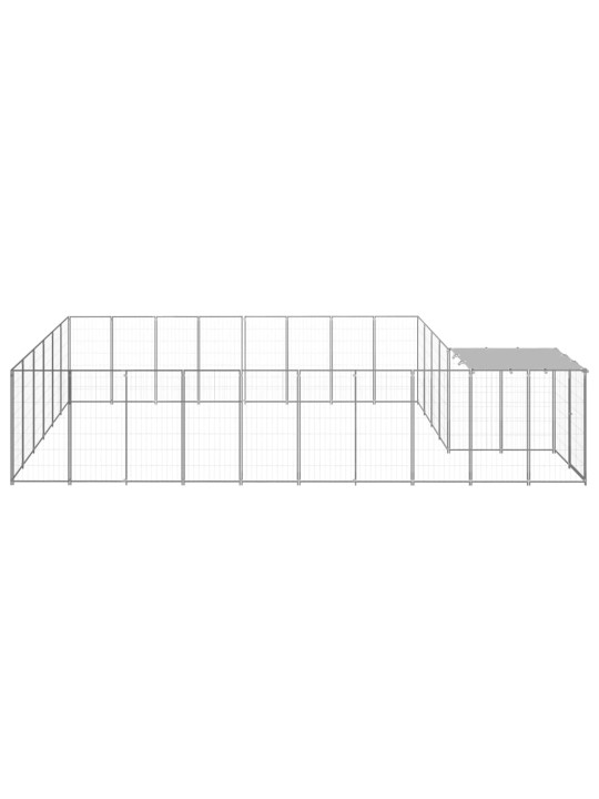 Psí kotec stříbrný 15,73 m² ocel