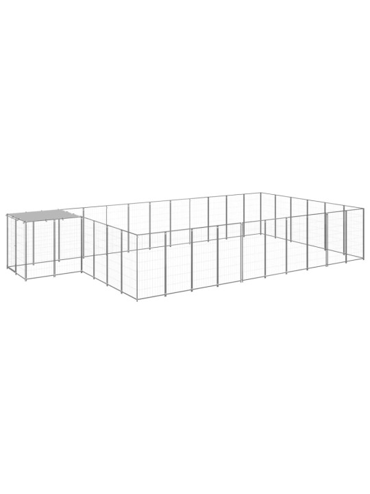Psí kotec stříbrný 19,36 m² ocel