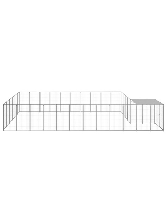 Psí kotec stříbrný 19,36 m² ocel