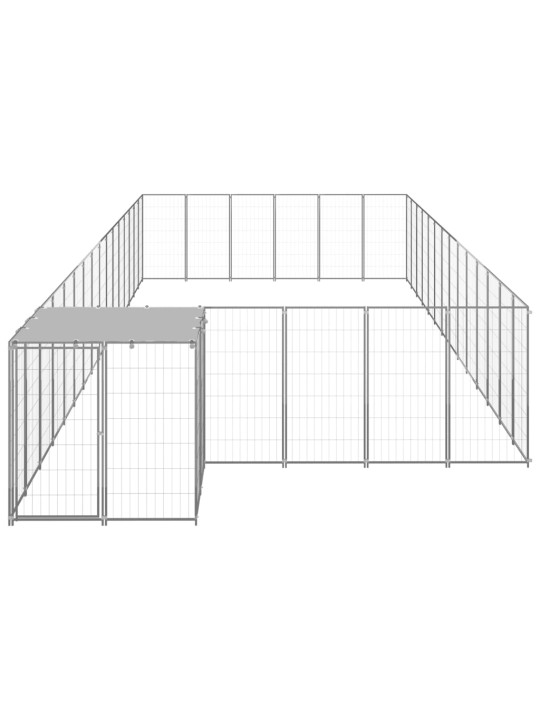 Psí kotec stříbrný 26,62 m² ocel