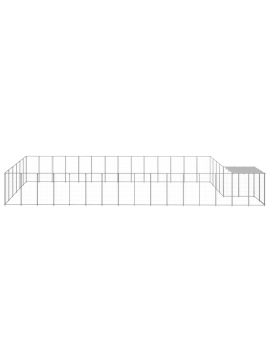 Psí kotec stříbrný 26,62 m² ocel