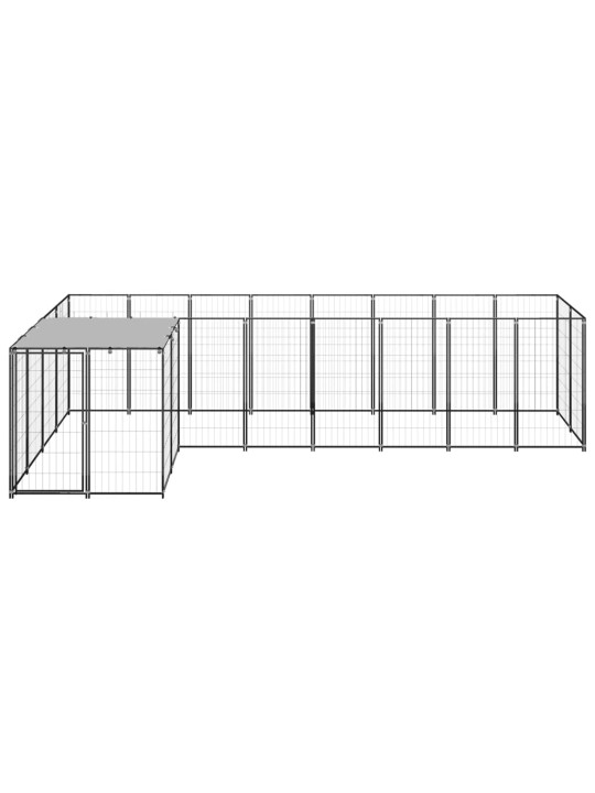 Psí kotec černý 6,05 m² ocel