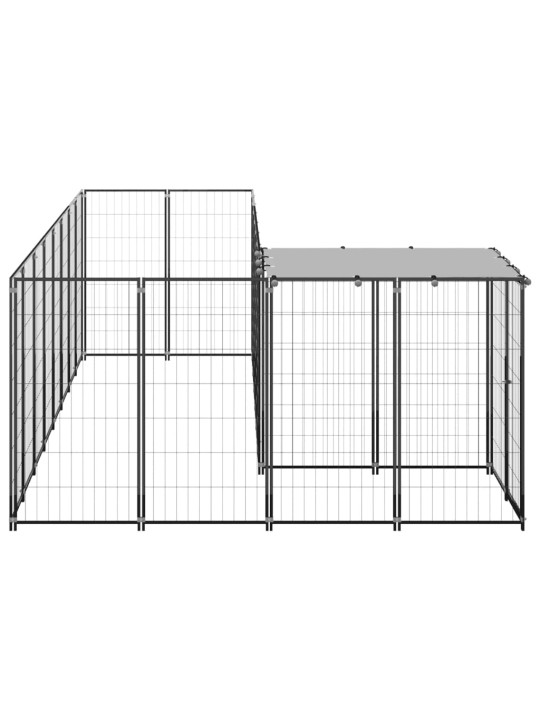Psí kotec černý 6,05 m² ocel
