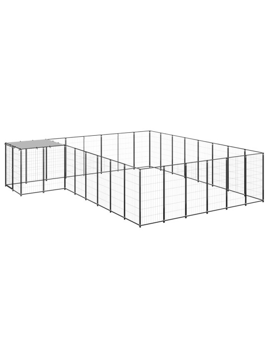 Psí kotec černý 15,73 m² ocel