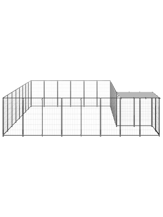 Psí kotec černý 15,73 m² ocel