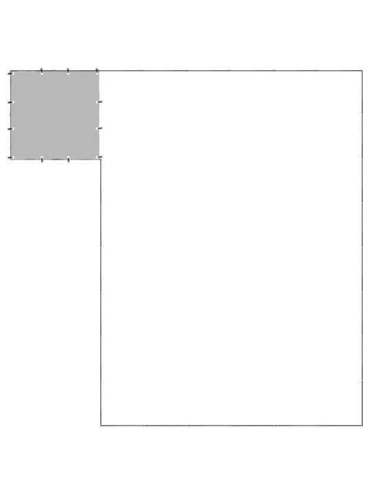 Psí kotec černý 15,73 m² ocel