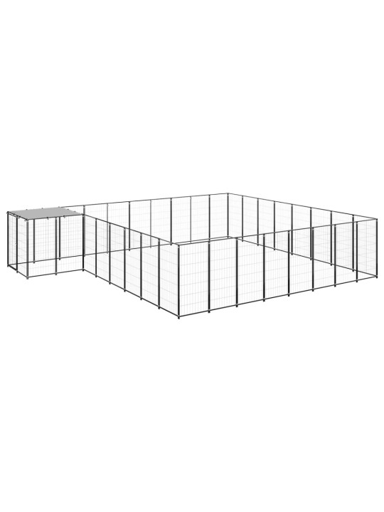 Psí kotec černý 20,57 m² ocel