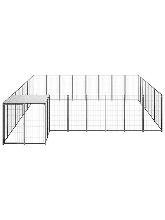 Psí kotec černý 20,57 m² ocel