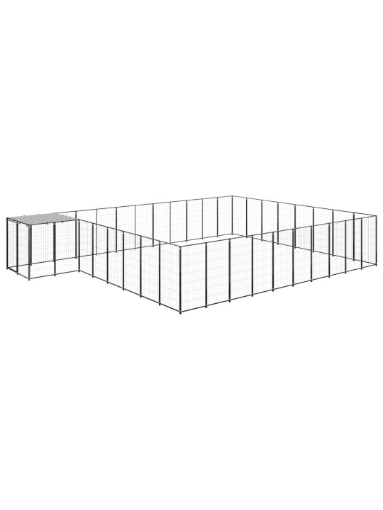 Psí kotec černý 25,41 m² ocel
