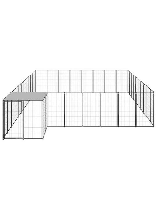 Psí kotec černý 25,41 m² ocel