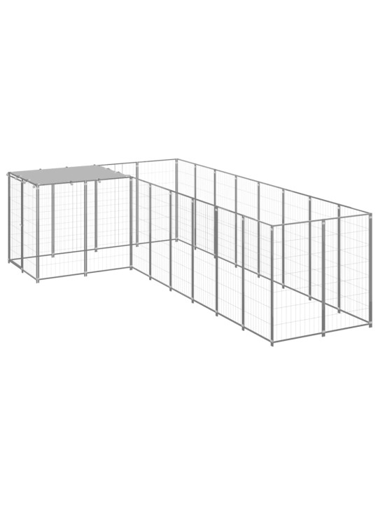 Psí kotec stříbrný 6,05 m² ocel