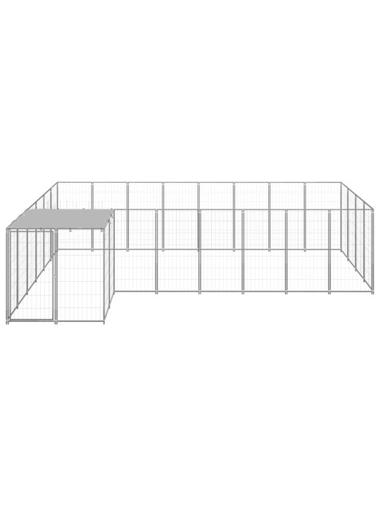 Psí kotec stříbrný 10,89 m² ocel