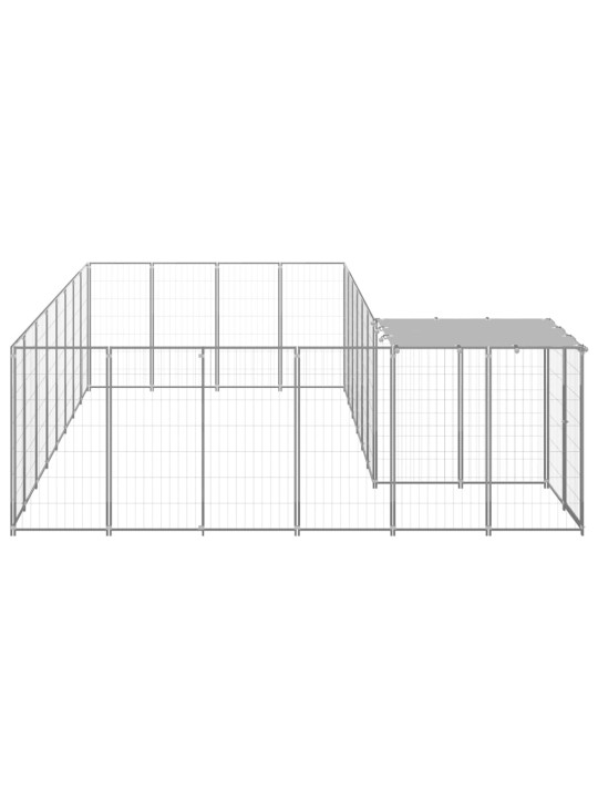 Psí kotec stříbrný 10,89 m² ocel