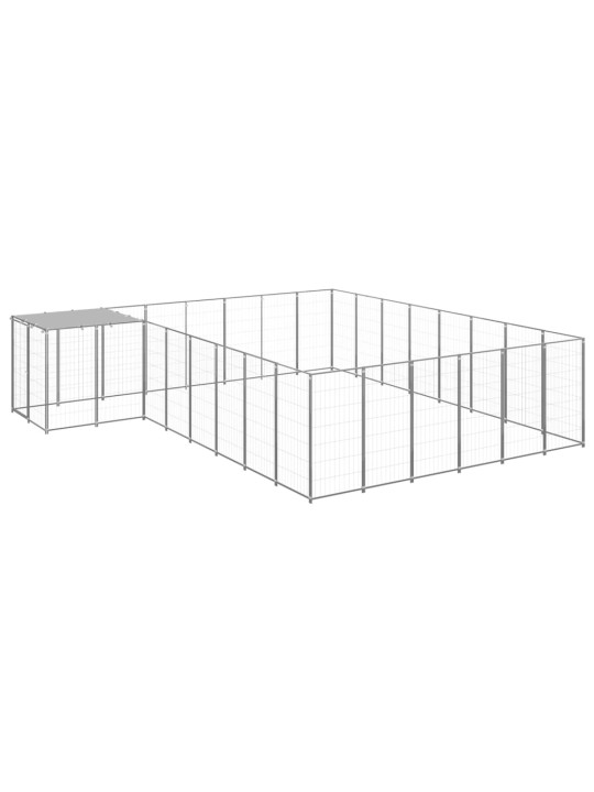 Psí kotec stříbrný 15,73 m² ocel