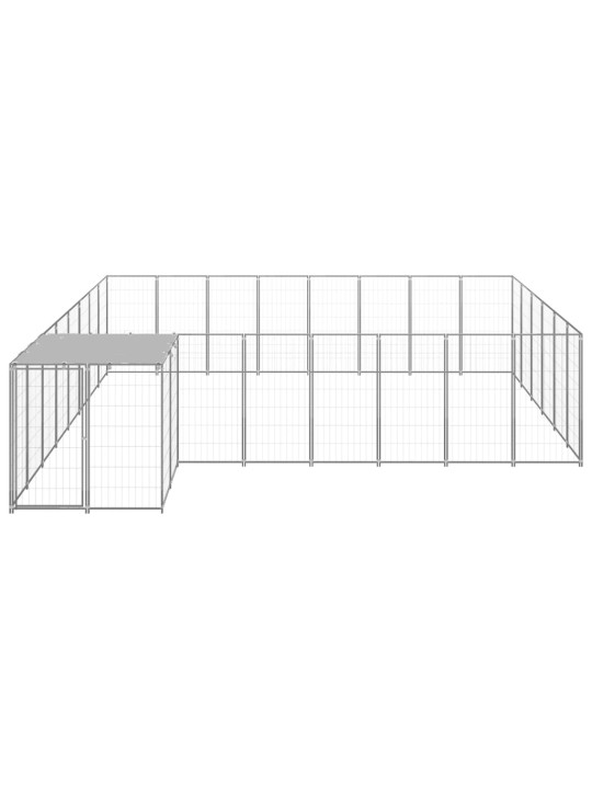 Psí kotec stříbrný 15,73 m² ocel