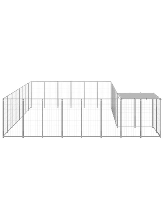 Psí kotec stříbrný 15,73 m² ocel