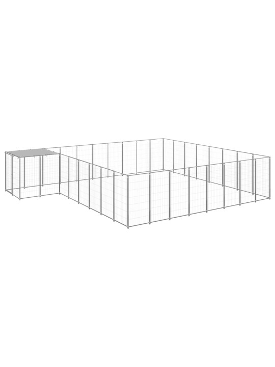 Psí kotec stříbrný 20,57 m² ocel