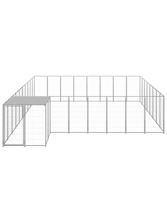 Psí kotec stříbrný 20,57 m² ocel