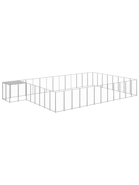 Psí kotec stříbrný 30,25 m² ocel