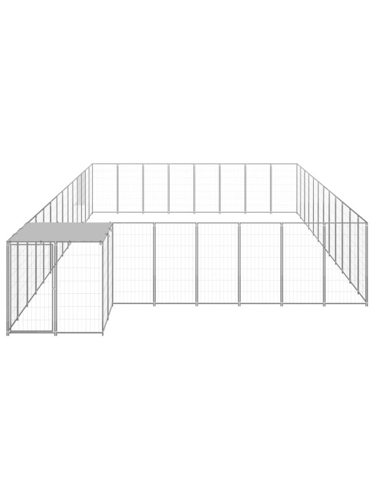 Psí kotec stříbrný 30,25 m² ocel