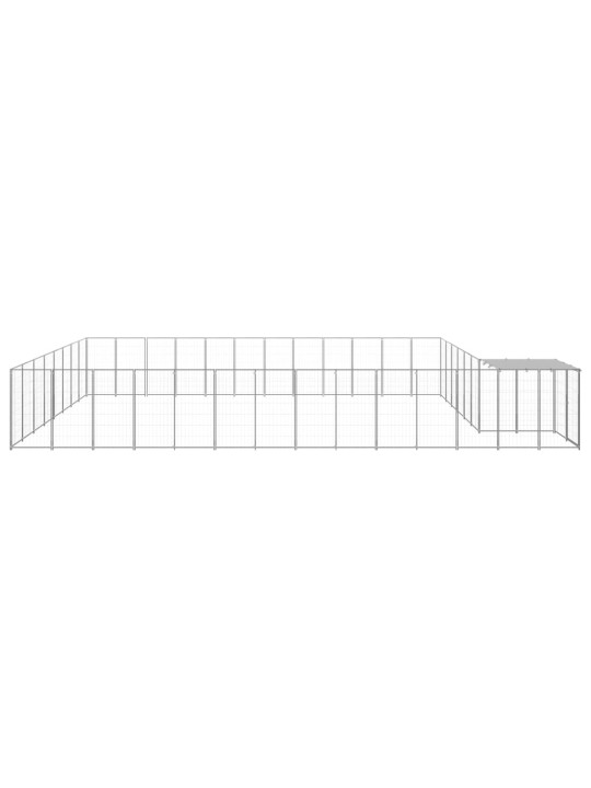 Psí kotec stříbrný 30,25 m² ocel