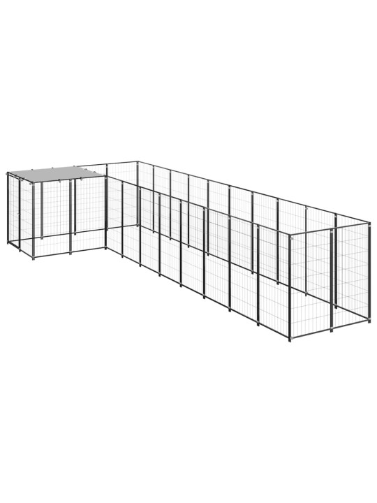 Psí kotec černý 7,26 m² ocel