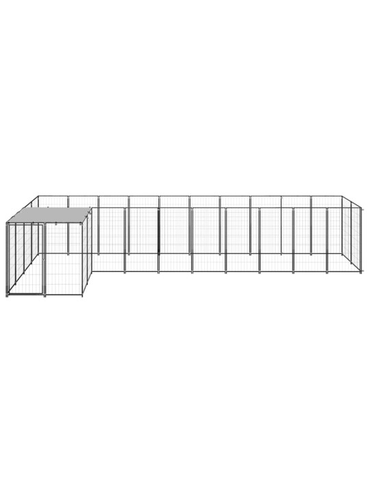 Psí kotec černý 7,26 m² ocel