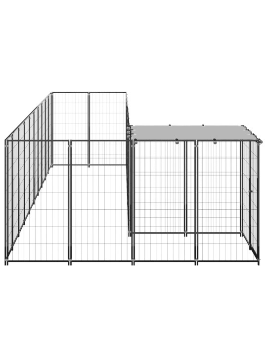Psí kotec černý 7,26 m² ocel